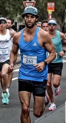 Tom Giles competing in a road race