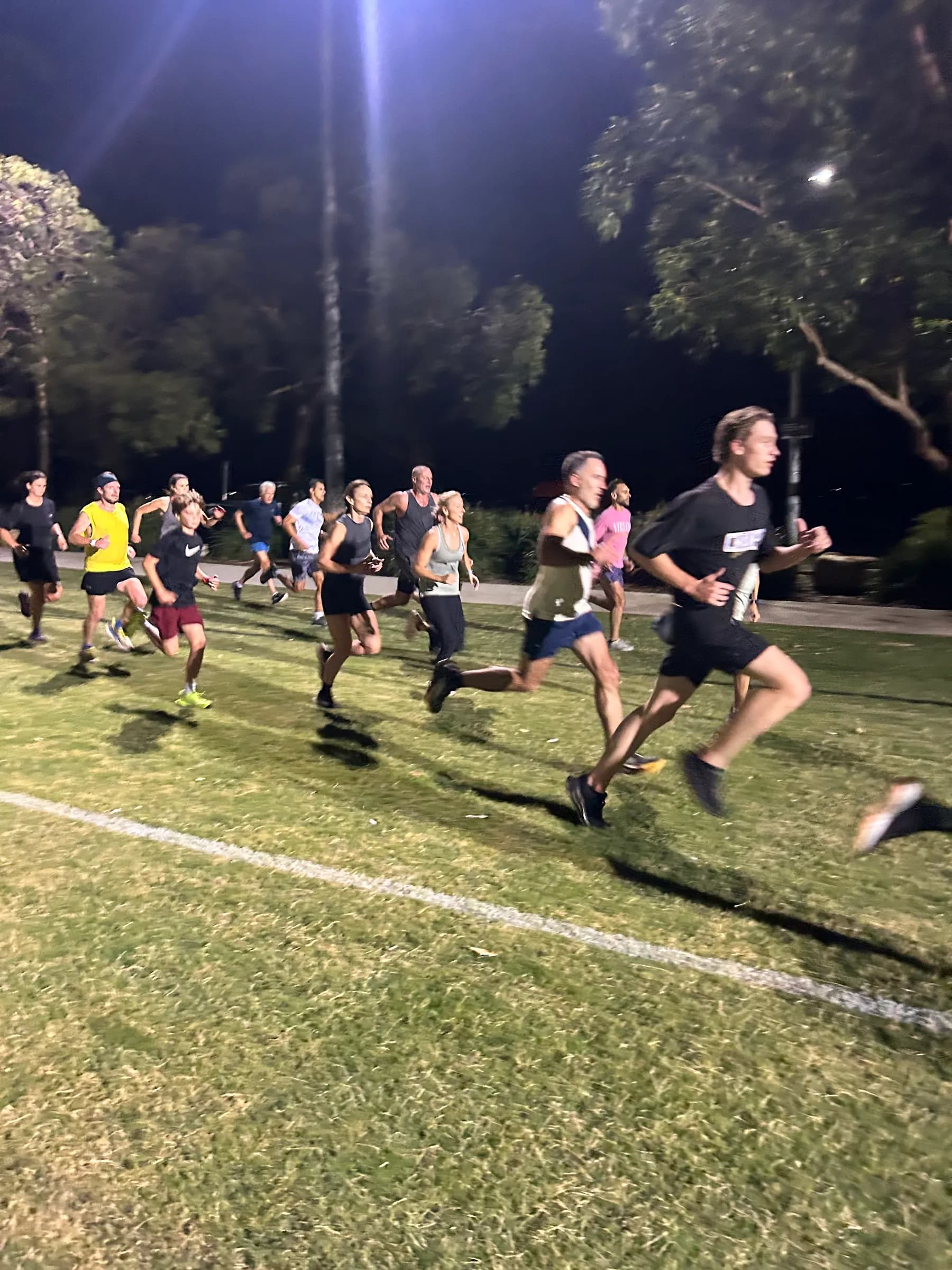 UpToSpeed run squad training together at night